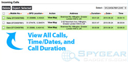 Cell Phone Recon View All Calls