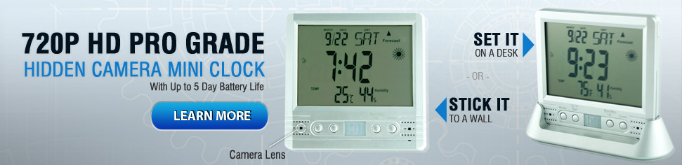 720P Pro Grade Clock Camera